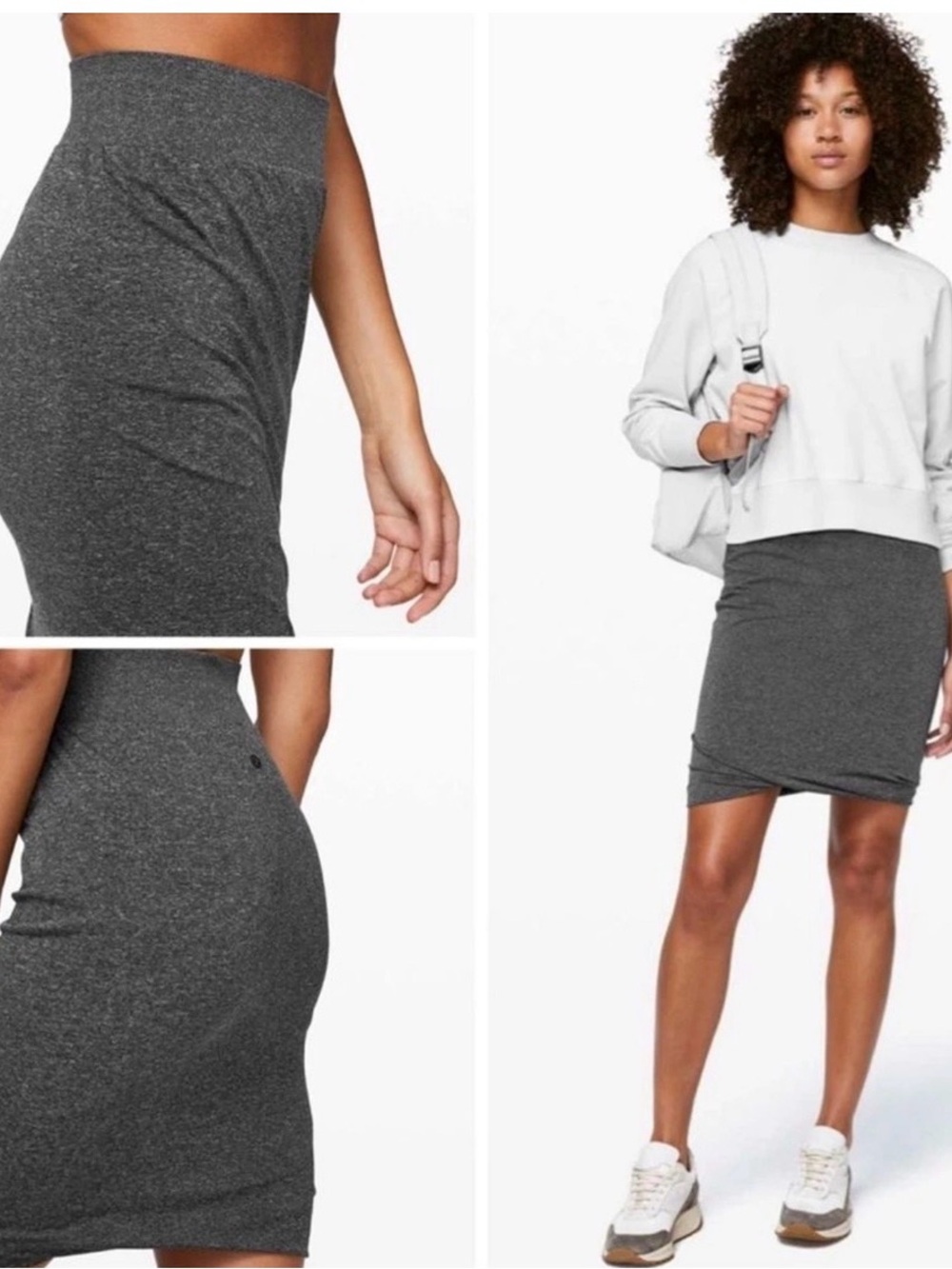 lululemon athletica Heather Charcoal Pencil Skirt